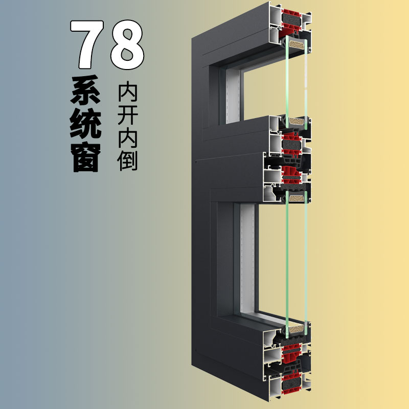 78系统窗（内开内倒）1.6壁厚